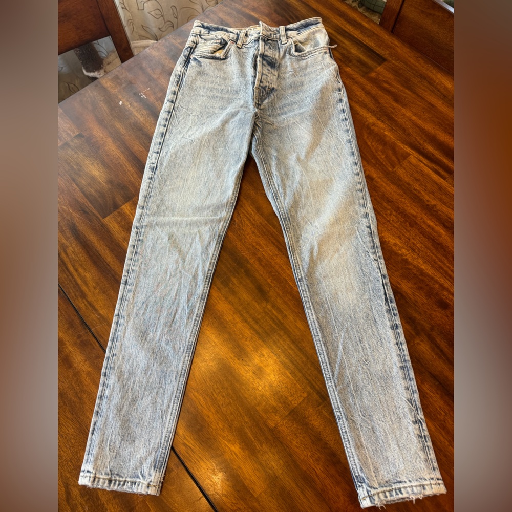 We The Free People stone wash denim jeans size 25 button fly